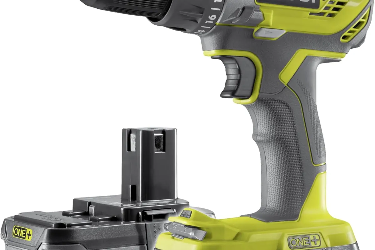 RYOBI 18 V ONE plus Cordless Combi Drill Starter Kit, With 2 x 1.5 Ah Batteries